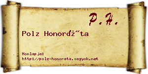 Polz Honoráta névjegykártya